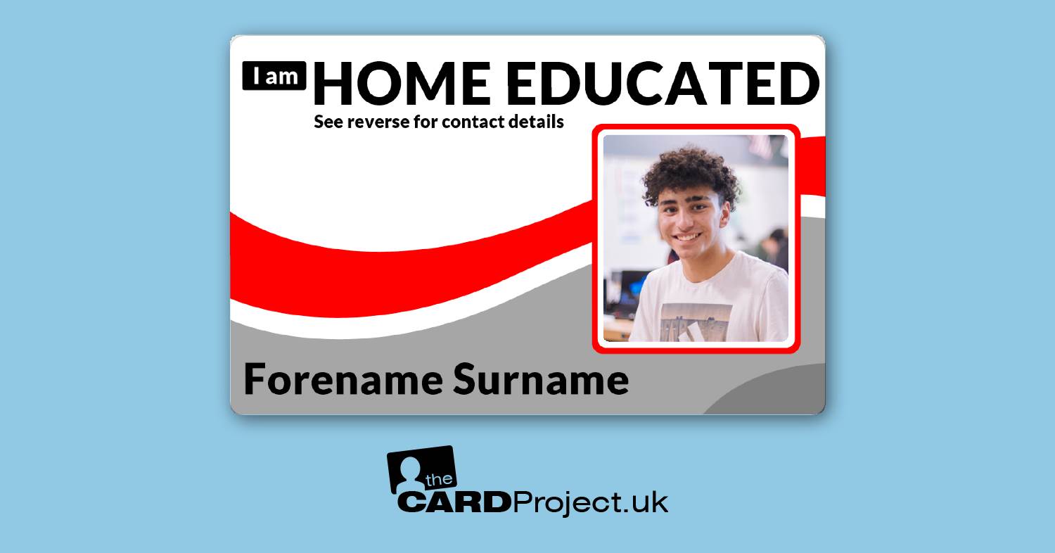 Home Educated Red Photo Student ID Card 